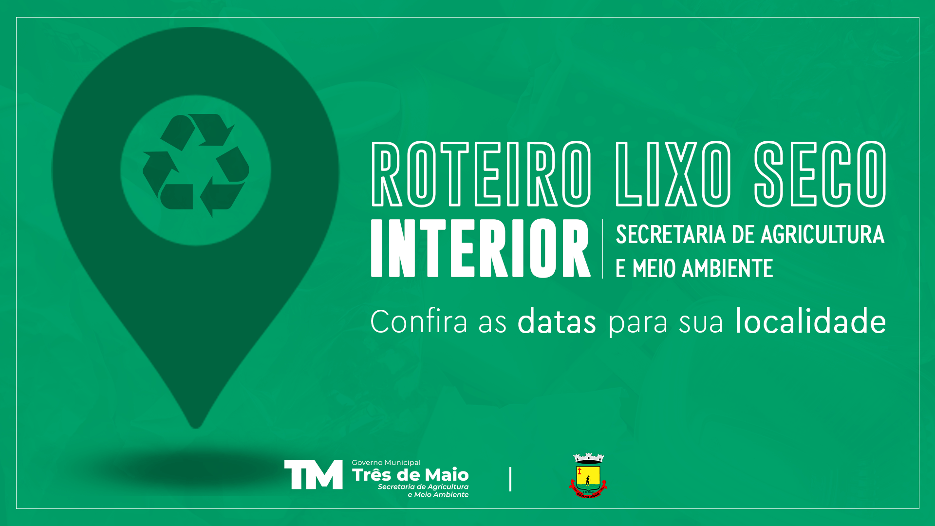 RECOLHIMENTO DO LIXO SECO NO INTERIOR INICIA NA PRÓXIMA SEMANA